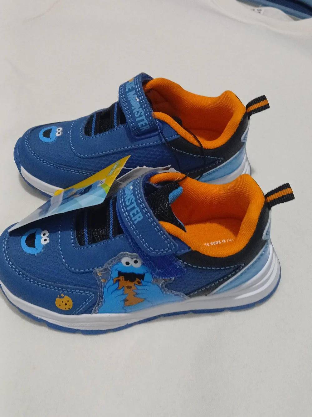 Sesame Street Cookie Monster Blue and Orange Kids Sneakers